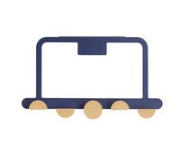 ANKROYU Crochets de Porte Robustes et adhésifs sans perçage pour Salle de Bain, Cuisine, Serviettes, vêtements, Fer à Repasser, 39 x 23 x 3,5 cm (Bleu)