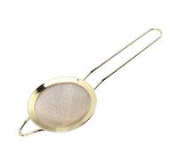 ANKROYU Cuillère d'écumoire de cuisine en acier inoxydable 304, passoire à mailles fines, filtre alimentaire multifonctionnel pour lait de soja, jus de fruits, marmite chaude, 10 p (Plaqué Or)