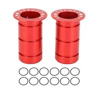 ANKROYU Cycle Hub à travers l'adaptateur d'essieu durable alliage d'aluminium 15 mm à 12 mm Adaptateur d'essieu avant pour les amateurs de cyclisme de montagne pack de 2 adaptateur (Rouge)