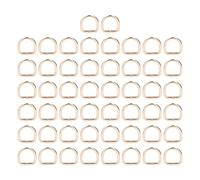 ANKROYU D Rings Metal Buckles Strong Electroplating Anti Sewing Rings for DIY Wallets Key Chains Dog Collars 50PCS Gold Silver Gray (Or)