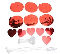 ANKROYU Décorations de tourbillons de cœur, confettis de cœurs suspendus scintillants romantiques pour décor de fête d'anniversaire de mariage de la Saint-Valentin, ensemble de 18