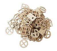 ANKROYU Découpes de fenêtre en bois tranches de bois inachevées projets de bricolage de qualité supérieure décoration créative de la maison décorations de salle bois de Paulownia F