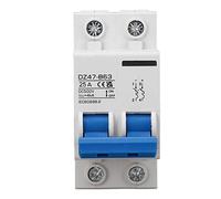 ANKROYU Disjoncteur miniature 2P DC Type B 25 A Protecteur de système solaire photovoltaïque monté sur rail DIN pour applications d'alimentation 500 V CC avec capacité de coupure d