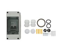 ANKROYU Disjoncteur miniature DC 2P 50A IP65, interrupteur de déconnexion solaire pour système photovoltaïque RV hors réseau, couvercle transparent Durable PA66