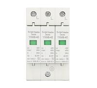 ANKROYU Dispositif de Protection 3P 40KA 420V Parafoudre Haute Performance Protecteur de Tension pour la sécurité électrique Domestique et Industrielle Matériau PC Ignifuge Install