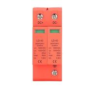 ANKROYU Dispositif de Protection DC 20 40KA 2P PV pour Panneau Solaire, Protection Contre la Foudre avec Coque Ignifuge PC pour la sécurité électrique Domestique et Commerciale