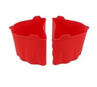 ANKROYU Diviseur de linge de sursis lent Silicone Cook Pot Protector Reutilisable Accessoire de cuisine pour les réunions de famille Restaurant à domicile 6 7QT 2PCS (Rouge)