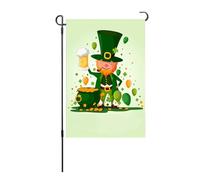 ANKROYU Drapeau de jardin de la Saint-Patrick, Double face, Durable, lavable, décoration extérieure pour terrasse, porche, arrière-cour, en Polyester, 45x30cm (S012)