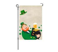 ANKROYU Drapeau de jardin de la Saint-Patrick, Double face, Durable, lavable, décoration extérieure pour terrasse, porche, arrière-cour, en Polyester, 45x30cm (S010)