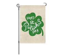 ANKROYU Drapeau de jardin de la Saint-Patrick double face en polyester résistant à la décoloration, drapeau décoratif extérieur vibrant pour pelouse, cour, décoration de fête de pr (S02)