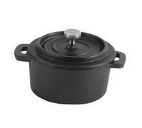 ANKROYU Dutch Oven Cast Iron Pot with Lid Traditional Style Thickened Ergonomic Handle Insulation Cooking Pot for Slow Cooking Roasts Soups Stews Gas Electric Oven Barbecue (Diamètre 10cm)