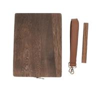 ANKROYU Écrivains Messenger Boîte en bois en cuir de noyer Sac à outils d'artiste portable multifonctionnel Boîte à croquis vintage pour écrivains Designers Créatifs Architectes