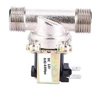 ANKROYU Électrovanne électrique en laiton DC12V G1/2 NC, vanne de contrôle de l'eau normalement fermée, vanne électromagnétique durable pour systèmes d'entrée d'eau