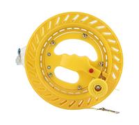 ANKROYU Enrouleur de Fil de cerf-Volant Professionnel en ABS avec Ligne de 200 m, Roue de 20 cm, Outil de vol de cerf-Volant léger et Durable pour Les activités de Parc de Plage en (Roue Pleine Jaune