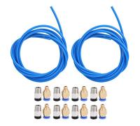ANKROYU Ensemble d'accessoires d'imprimante 3D de qualité supérieure, tube en PTFE bleu et connecteurs pneumatiques pour impression 3D, comprenant 2 tubes de 2 mètres, 8 raccords M