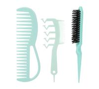 ANKROYU Ensemble de 3 brosses à crêper professionnelles avec fonction de massage du cuir chevelu. Format voyage, idéal pour tous types de cheveux (épais, bouclés, courts, longs, mo
