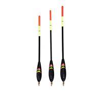 ANKROYU Ensemble de bobinage de flottes de pêche, 3 pcs tacle en Bois balsa avec cuivre, visibilité de Hauteur Queue pour détection des morsures, Accessoire de Flotteur de Peinture