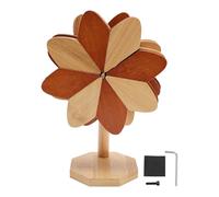 ANKROYU Ensemble de Dessous de Plat en Bois Résistant à la Chaleur Extensible Conception de Moulin à Vent Coussinets de Pot Chaud avec Support pour la Protection de Comptoir de Tab
