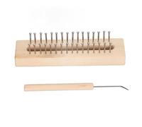 ANKROYU Ensemble de métier à tricoter en bois de qualité supérieure avec crochet en bois de hêtre et en acier inoxydable, kit de bricolage pour adultes et 7 ans et plus, écharpe, c