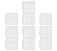 ANKROYU Ensemble de pochoirs de peinture de mandala professionnels, modèles créatifs d'artisanat d'art de bricolage pour adultes artistes, bords non tranchants sûrs, conception pol