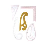 ANKROYU Ensemble de règles de courbe professionnelles, 5 pièces, outils de mesure en plastique transparent durable pour la conception de vêtements, fabrication de modèles, tailleur