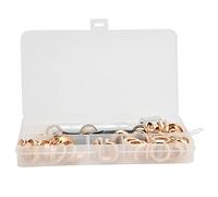 ANKROYU Ensemble d'œillets en laiton robuste, 50 pièces, avec 3 outils pour coudre des sacs à vêtements et des accessoires, Kit d'œillets métalliques durables de 12mm