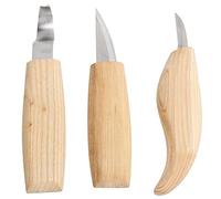 ANKROYU Ensemble d'outils professionnels de sculpture sur bois, 3 couteaux en acier inoxydable, lames de haute précision pour le travail du bois, artisanat de bricolage avec manche