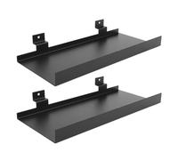 ANKROYU Étagère Murale en Métal Support d'affichage d'étagère Flottante Antirouille Robuste pour la décoration de la Maison et l'affichage de Magasin Matériel de Fer 25x11 cm Paque