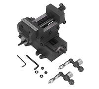 ANKROYU Étau de machine à glissière croisée Étau de précision robuste en acier moulé de 3 pouces pour fraiseuses et perceuses avec conception universelle Résistance industrielle Re