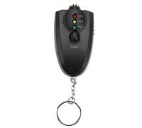 ANKROYU Éthylomètre à LED Porte-clés Noir, Testeur D'alcool Portable Avec Fonction Lampe De Poche Adapté à un Usage Personnel Et Professionnel