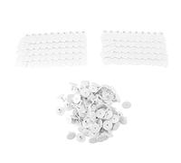 ANKROYU Étiquette d'oreille de bétail 100 ensembles de marqueurs d'identification d'animaux en plastique pour bovins moutons porcs fermier gestion des intempéries durables 5x4cm 20 (Blanc)