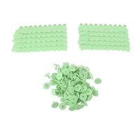ANKROYU Étiquette d'oreille de bétail 100 ensembles de marqueurs d'identification d'animaux en plastique pour bovins moutons porcs fermier gestion des intempéries durables 5x4cm 20 (Vert clair)