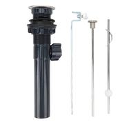 ANKROYU Évier en acier inoxydable Drain avec une tige de levage anti-colmatage en forme de bouchée pop-up pour l'évier de vanité de salle de bain avec trop-plein de 1,5 à 1,75 pouc (Brossé)