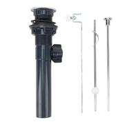 ANKROYU Évier en acier inoxydable Drain avec une tige de levage anti-colmatage en forme de bouchée pop-up pour l'évier de vanité de salle de bain avec trop-plein de 1,5 à 1,75 pouc (Électropulaire)