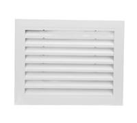 ANKROYU Fenêtre à persiennes à retour fixe 400x300mm couvercle d'aération en alliage d'aluminium grille de ventilation AC carrée finition mate antirouille pour installation murale