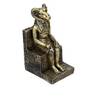 ANKROYU Figurine de Dieux égyptiens fabriquée à la Main, qualité supérieure, résistante à l'usure, Sculpture détaillée de Dieu Mouton, décoration égyptienne Antique pour la Maison, (Mouton doré