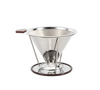 ANKROYU Filtre à café en acier inoxydable 304, goutteur à double couche, maille réutilisable, infuseur à verser sur porte-cône pour presse française, machines à expresso, brassage