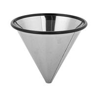 ANKROYU Filtre à café en acier inoxydable réutilisable, double couche, goutteur de café à mailles fines pour verser sur le café, argent 99x90mm, passe au lave-vaisselle
