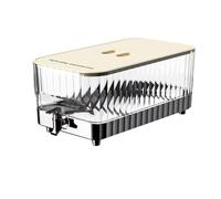 ANKROYU Fridge Beverage Dispenser Large Capacity 5.3L High Temperature Resistant Cold Water Kettle with Tap for Refrigerator Storage and Family Use Made of Durable PC Material