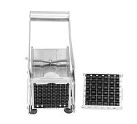 ANKROYU -frites -pommes de terre en acier inoxydable robuste et durable avec 2 lames pour trancher les légumes frites Argent 26 x 12,3 x 8,8 cm (Avec ventouse (boîte blanche))