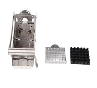 ANKROYU -frites -pommes de terre en acier inoxydable robuste et durable avec 2 lames pour trancher les légumes frites Argent 26 x 12,3 x 8,8 cm (Sans ventouse (boite blanche))