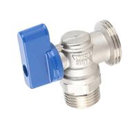 ANKROYU G1 / 2 DN15 mâle X G3 / 4 DN20 Valve d'arrêt d'angle de filetage mâle, vanne à billes de virage en laiton, compatibilité du système de plomberie, luminaire industriel domes