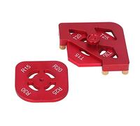 ANKROYU Gabarit de routeur, gabarit d'angle en alliage d'aluminium, kit d'outils de gabarit de rayon de coin rond, gabarit de coin rond, gabarit de rayon pour le travail du bois