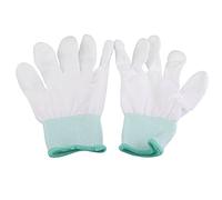 ANKROYU Gants de Travail Antistatiques Gants de Travail en Nylon à Doigts Enduits PU pour Assemblage Electronique Protection RAM IC Durable Absorbant la Sueur Taille S M L 1 Paire (Moyen (surjet