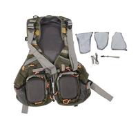 ANKROYU Gilet de pêche avec Poches léger Respirant réglable Gilet de pêche Universel pour la pêche à la Mouche Kayak canoë Roche mer rivière pêche activités de Plein air matériau n