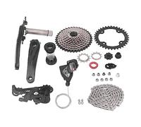 ANKROYU Groupe de vélo 10 vitesses, volant d'inertie 11-40T, pédalier en alliage d'aluminium avec chaîne de dérailleur avant et arrière, kit de changement de vitesse antirouille po (Plateau 36 dents)