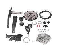 ANKROYU Groupe de vélo 10 vitesses, volant d'inertie 11-40T, pédalier en alliage d'aluminium avec chaîne de dérailleur avant et arrière, kit de changement de vitesse antirouille po (Plateau 34 dents)