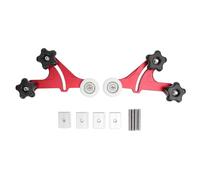 ANKROYU Guide de rouleau de roulement à double roue en alliage d'aluminium, outil de guidage de scie à table pour le travail du bois, localisation et fixation de goulotte avec 2 ro