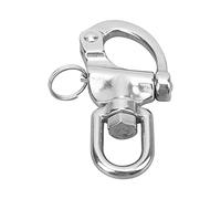 ANKROYU Heavy Duty 316 Stainless Steel Rotating Spring Hook Snap Clip with 360 Degree Swivel Rust Proof Design for Marine Construction and Industrial Rigging Hardware Accessories (Longueur totale 128