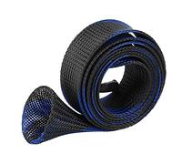 ANKROYU Housse de Manchon de Canne à pêche Tube de Protection Extensible tressé pour Cannes à pêche Plastique de Haute qualité Souple et Durable 170 cm 66,9 Pouces Plusieurs Option (Noir Bleu)